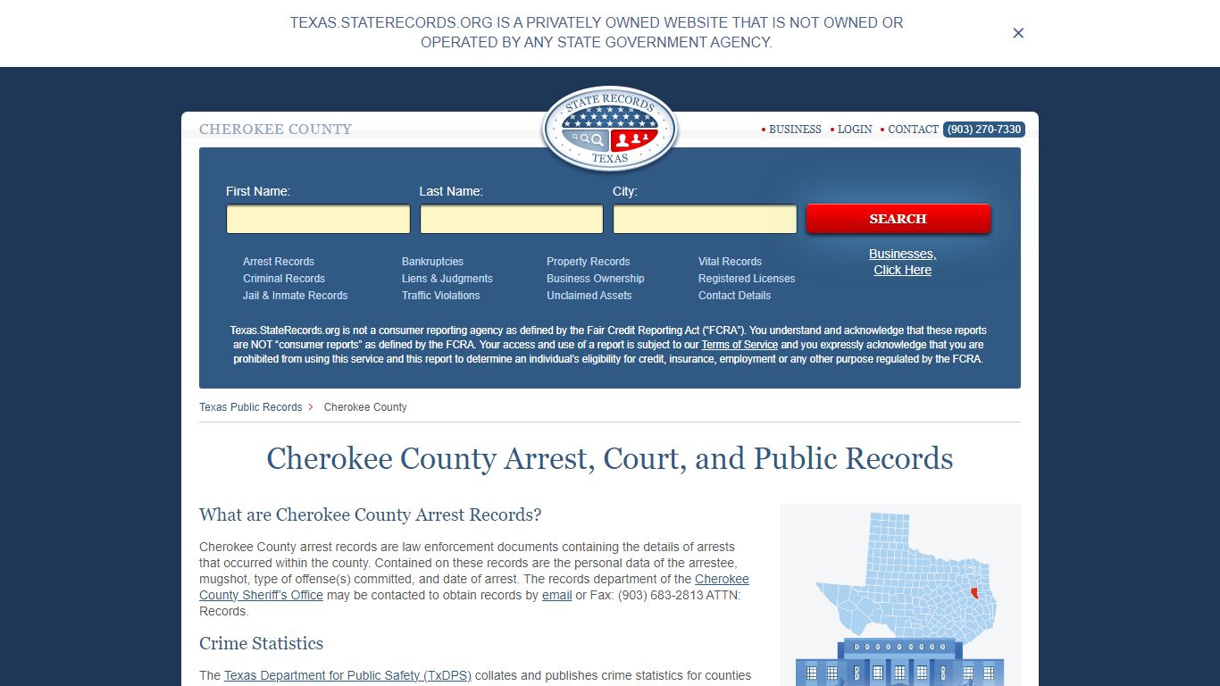 Cherokee County Arrest, Court, and Public Records