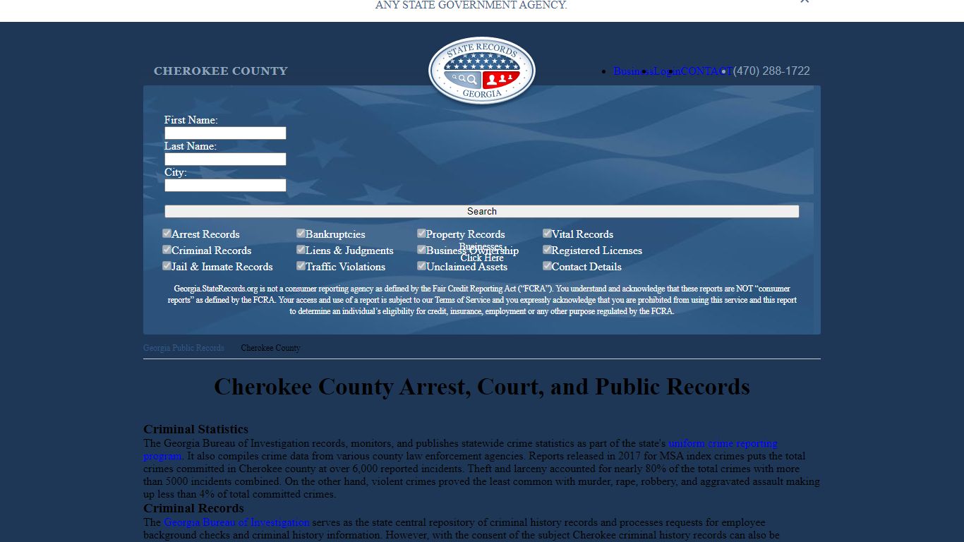 Cherokee County Arrest, Court, and Public Records